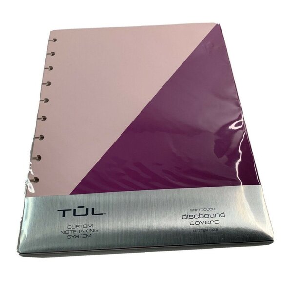 TUL 8.5x11, Pink Purple Custom Note-Taking System Discbound Notebook Soft Cover - Picture 2 of 2